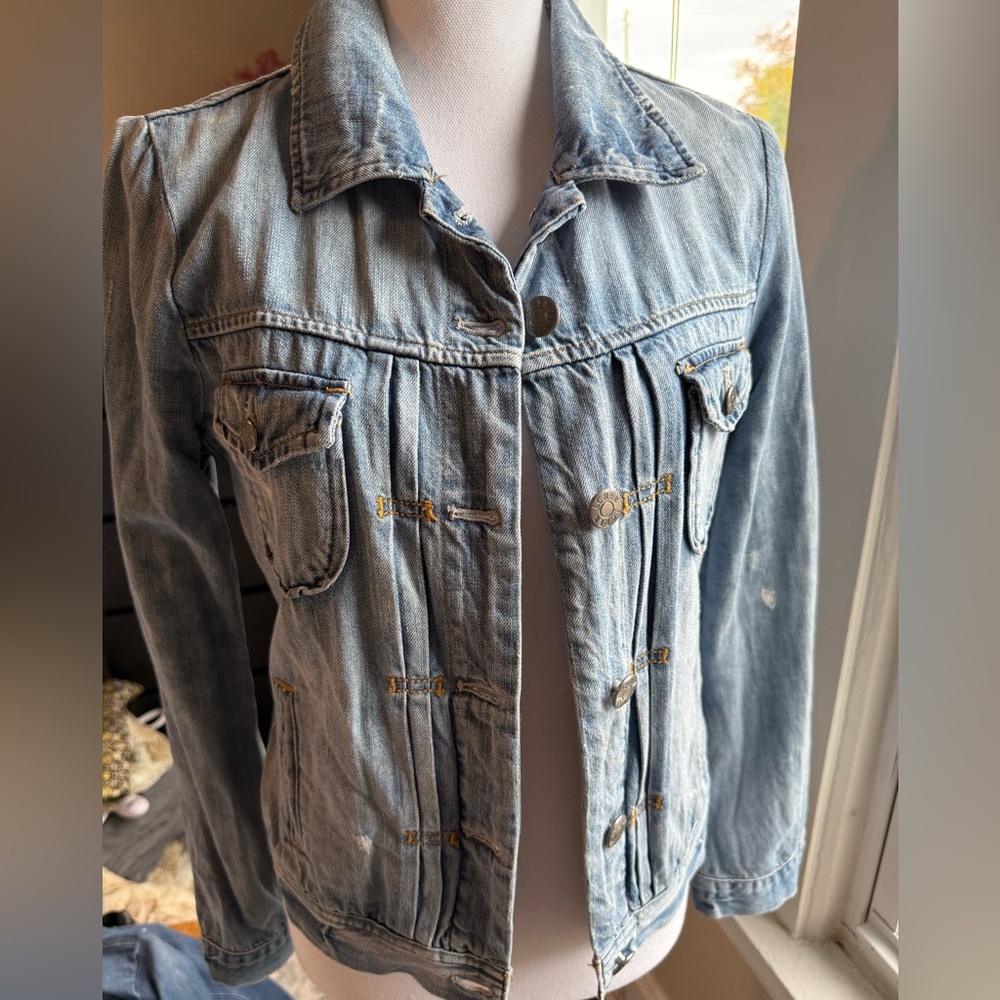 J Crew light blue denim jacket